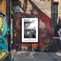 New York City Grand Skyline Poster Vintage Wall Art