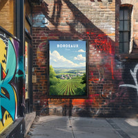 Scenic Bordeaux Vineyards Poster