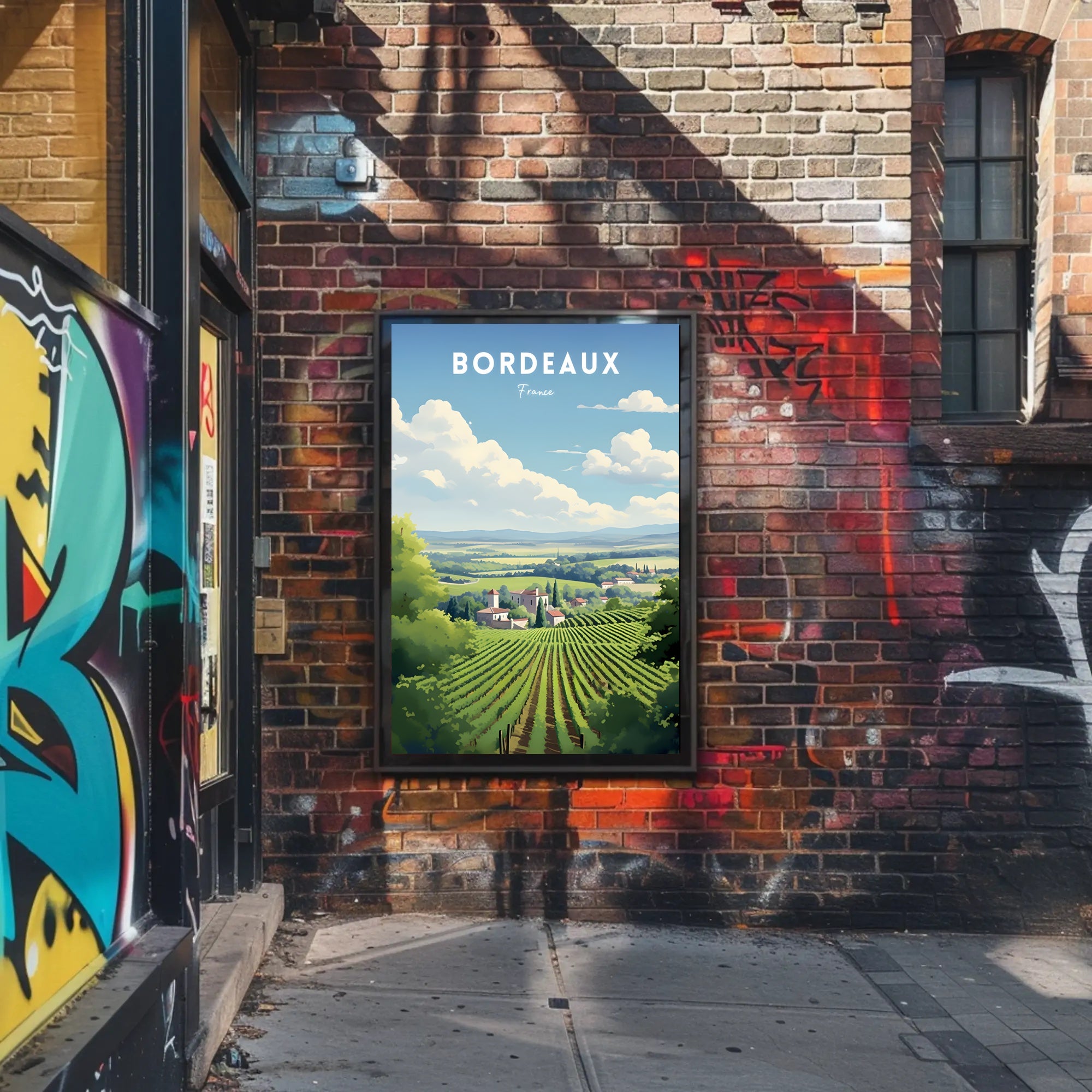 Scenic Bordeaux Vineyards Poster