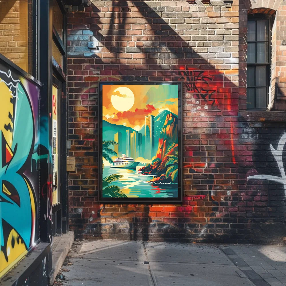 Vintage Parisian Skyline Art Deco Poster