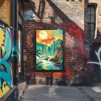 Vintage Parisian Skyline Art Deco Poster