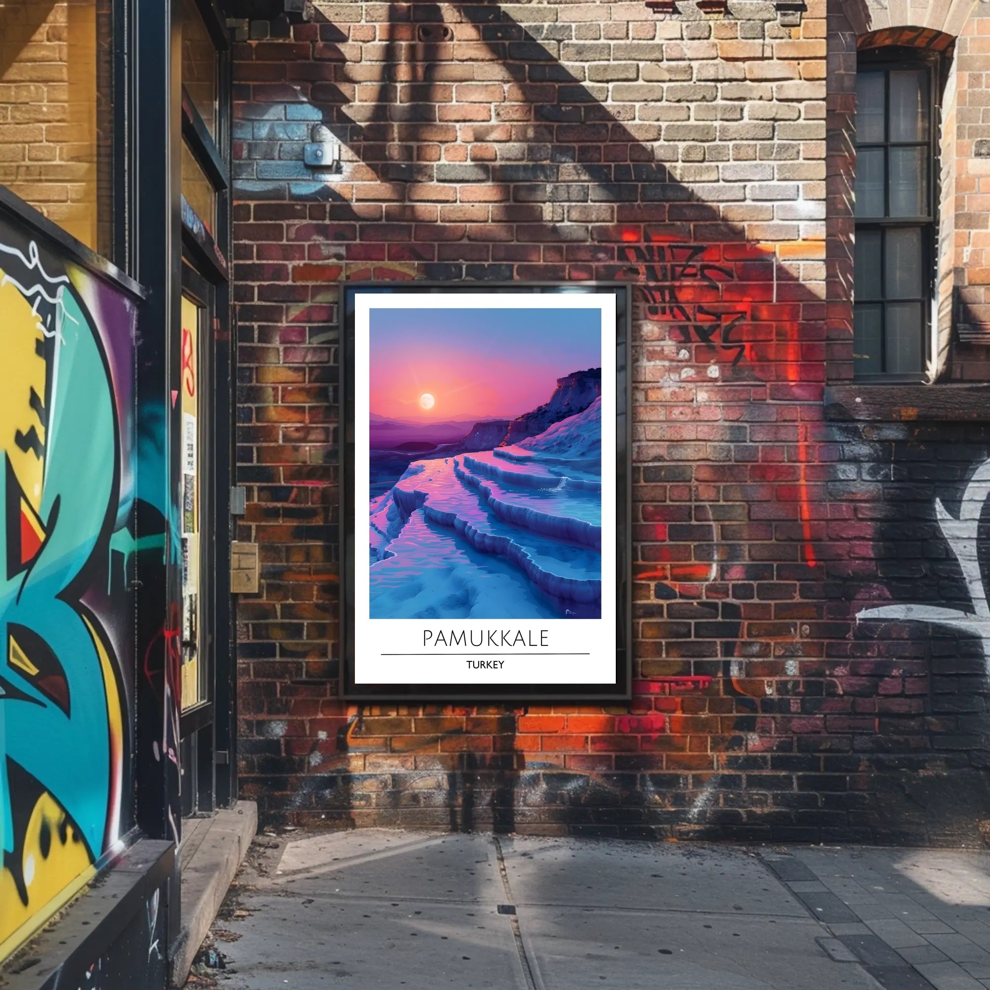 Pamukkale Sunset Travel Poster