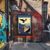 Majestic Fortress Beneath the Soaring Eagle Poster