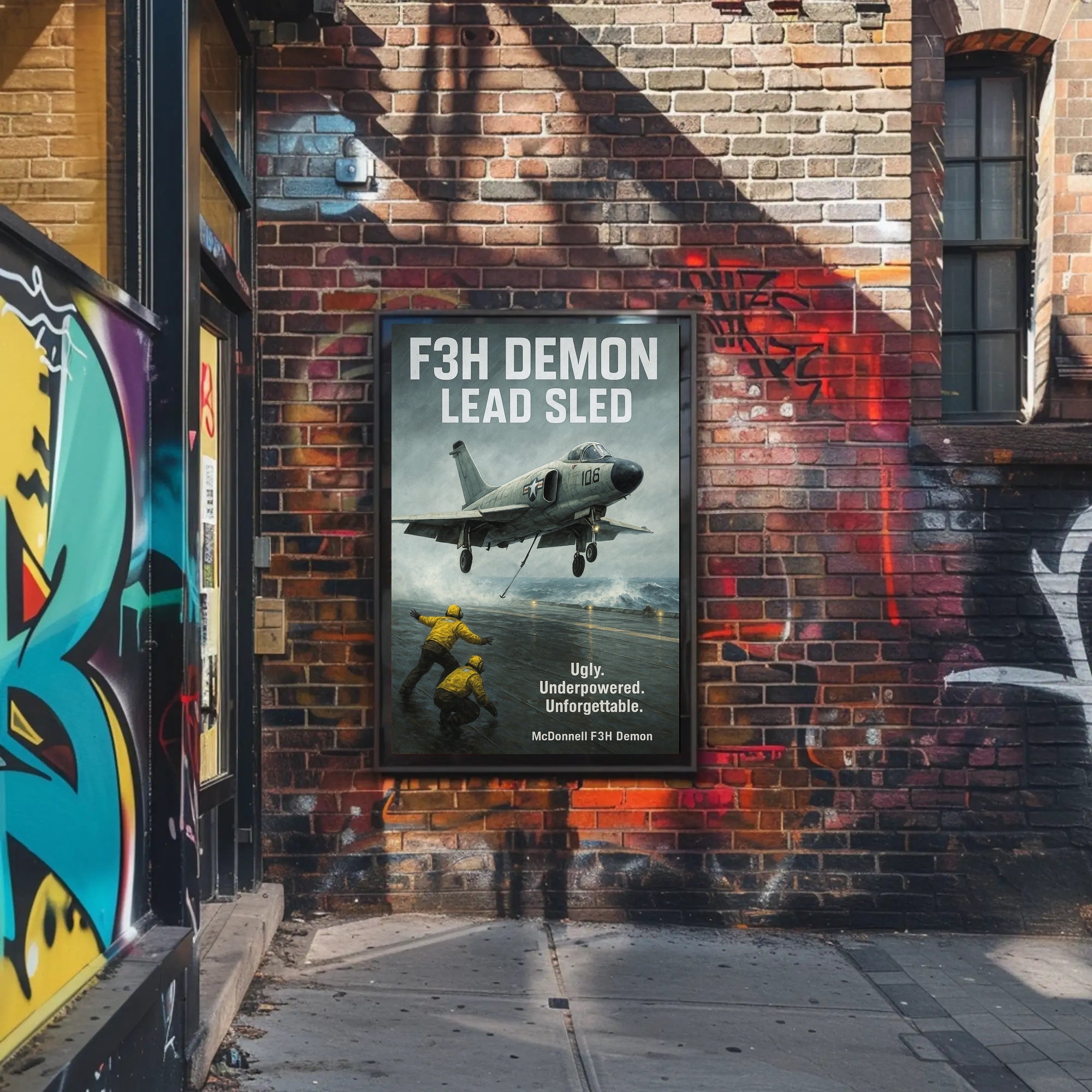 F3H Demon Lead Sled Poster PosterGoat