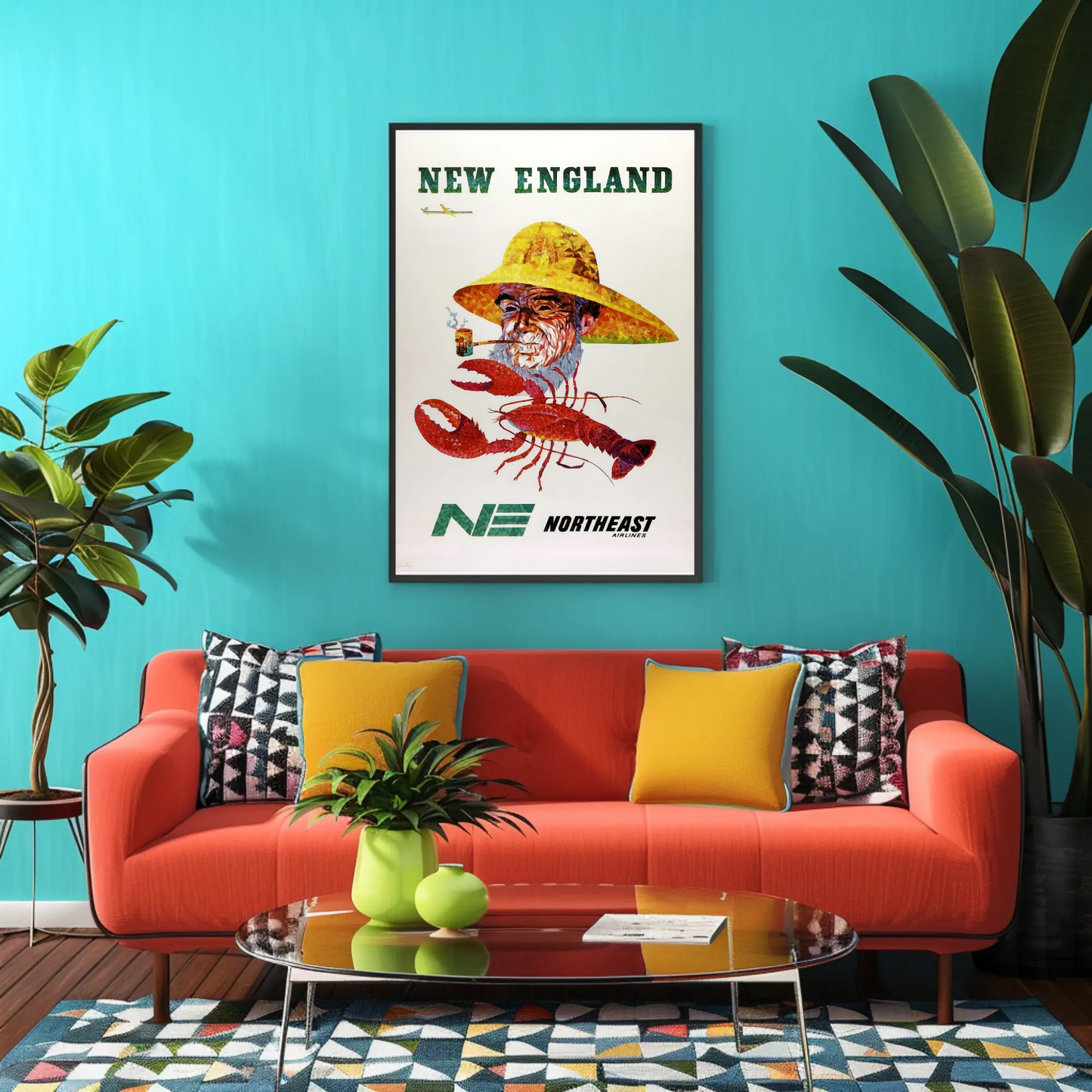 New England Vintage Poster - Northeast Airlines