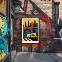 Urban Symphony City Poster Geometric Art For Modern Homes