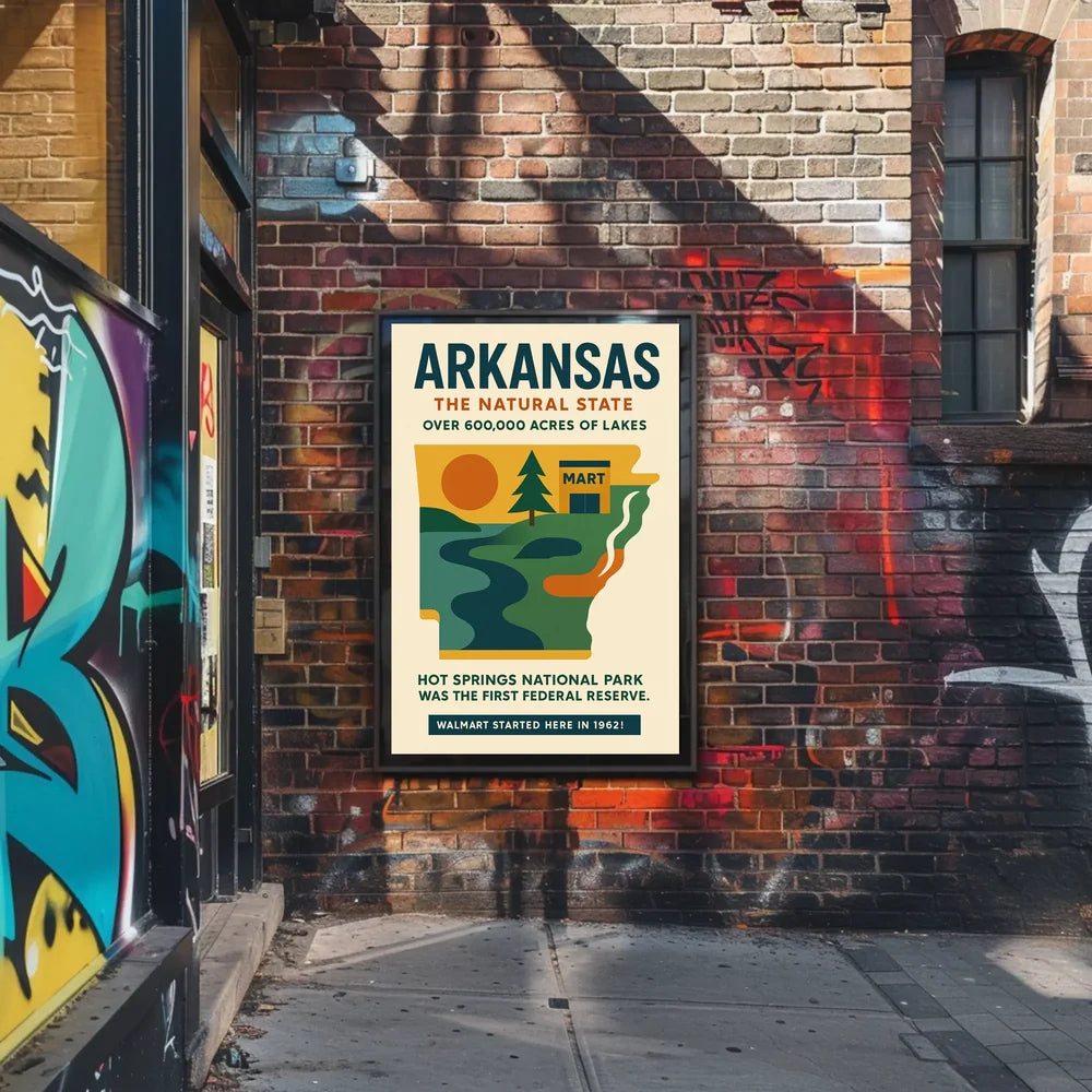 Discover Arkansas: Natural Beauty and History Poster