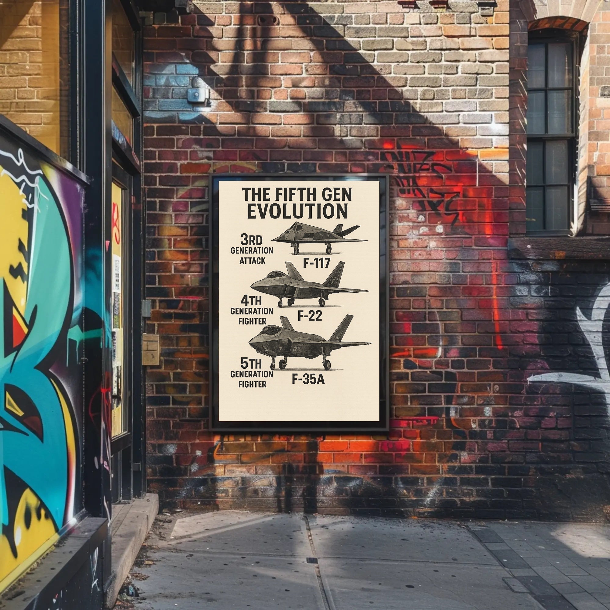 The Evolution of Fighter Jets Poster PosterGoat