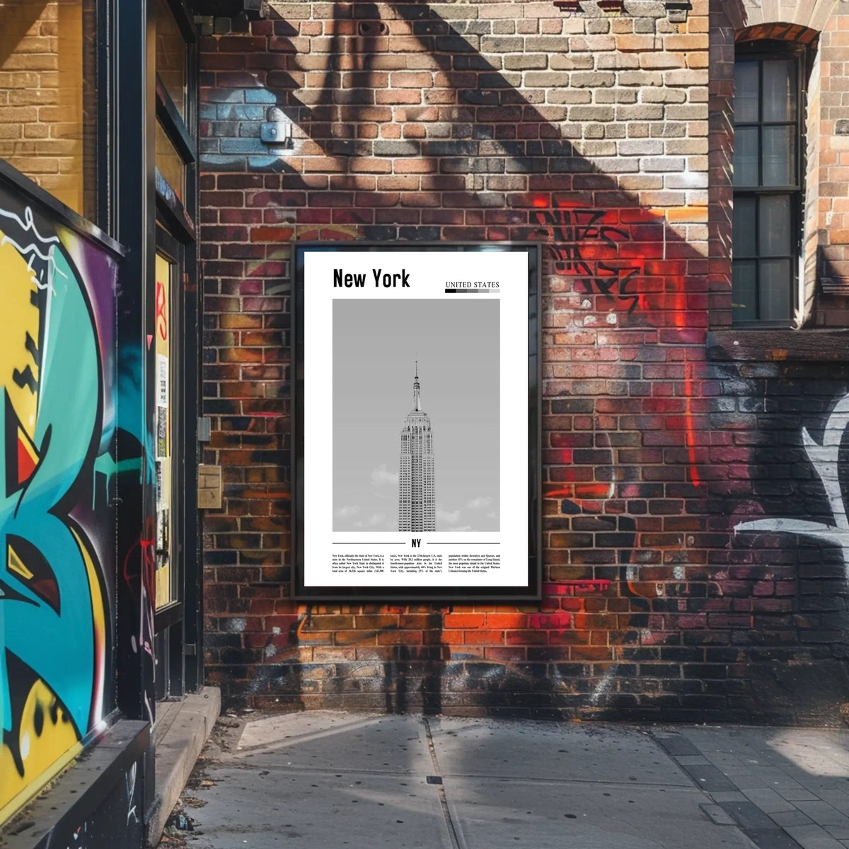 New York Empire State Building Poster Modern Wall Art