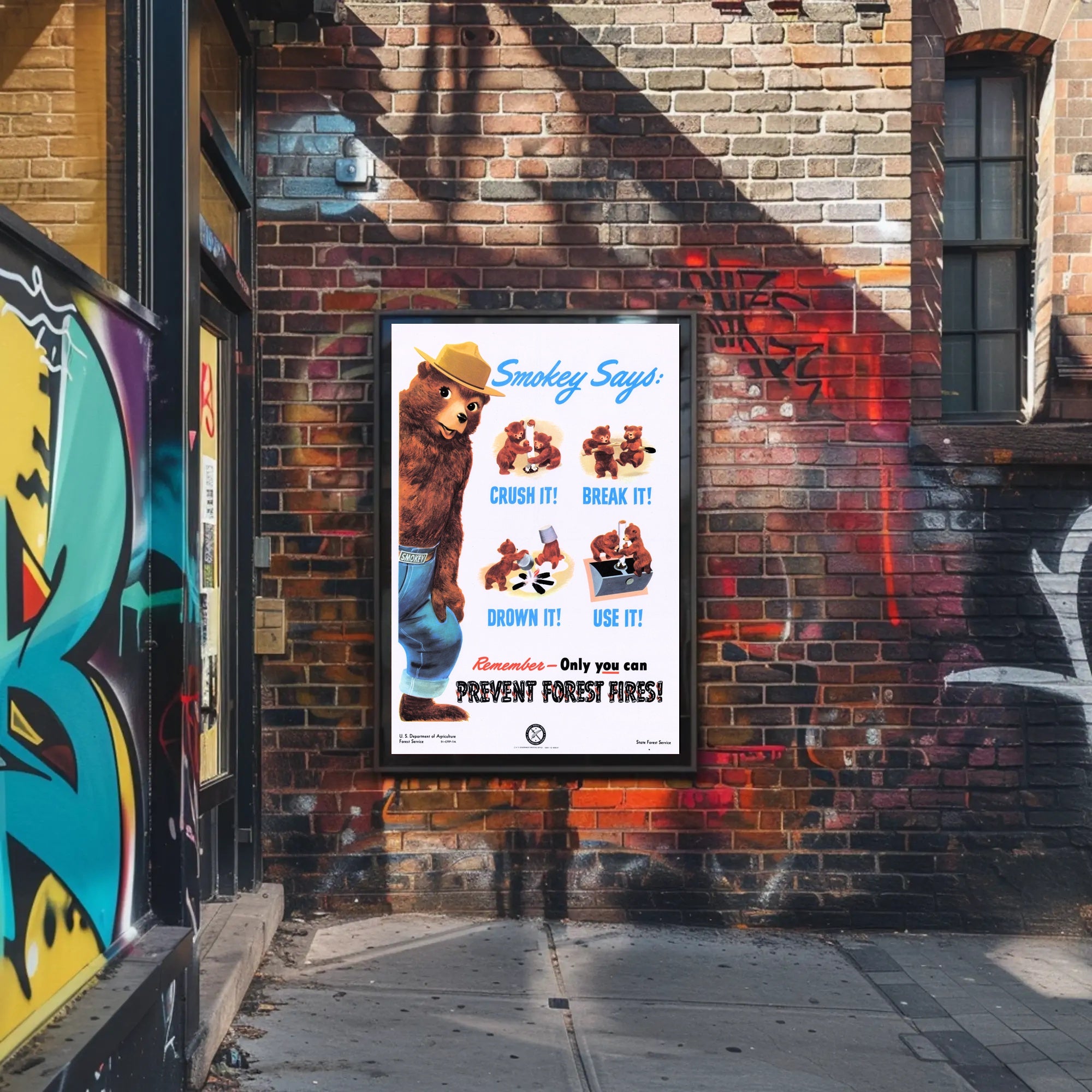 Smokey Bear's Fire Prevention Message Poster PosterGoat