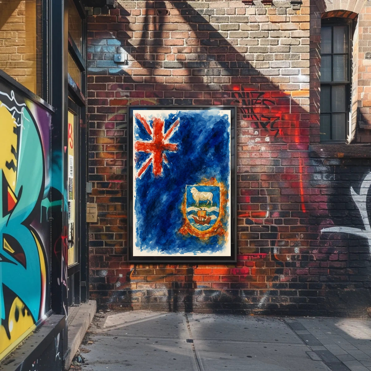 Falkland Islands Flag Art Poster