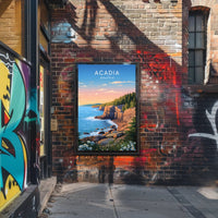 Scenic Coastal Sunrise Acadia National Park Poster