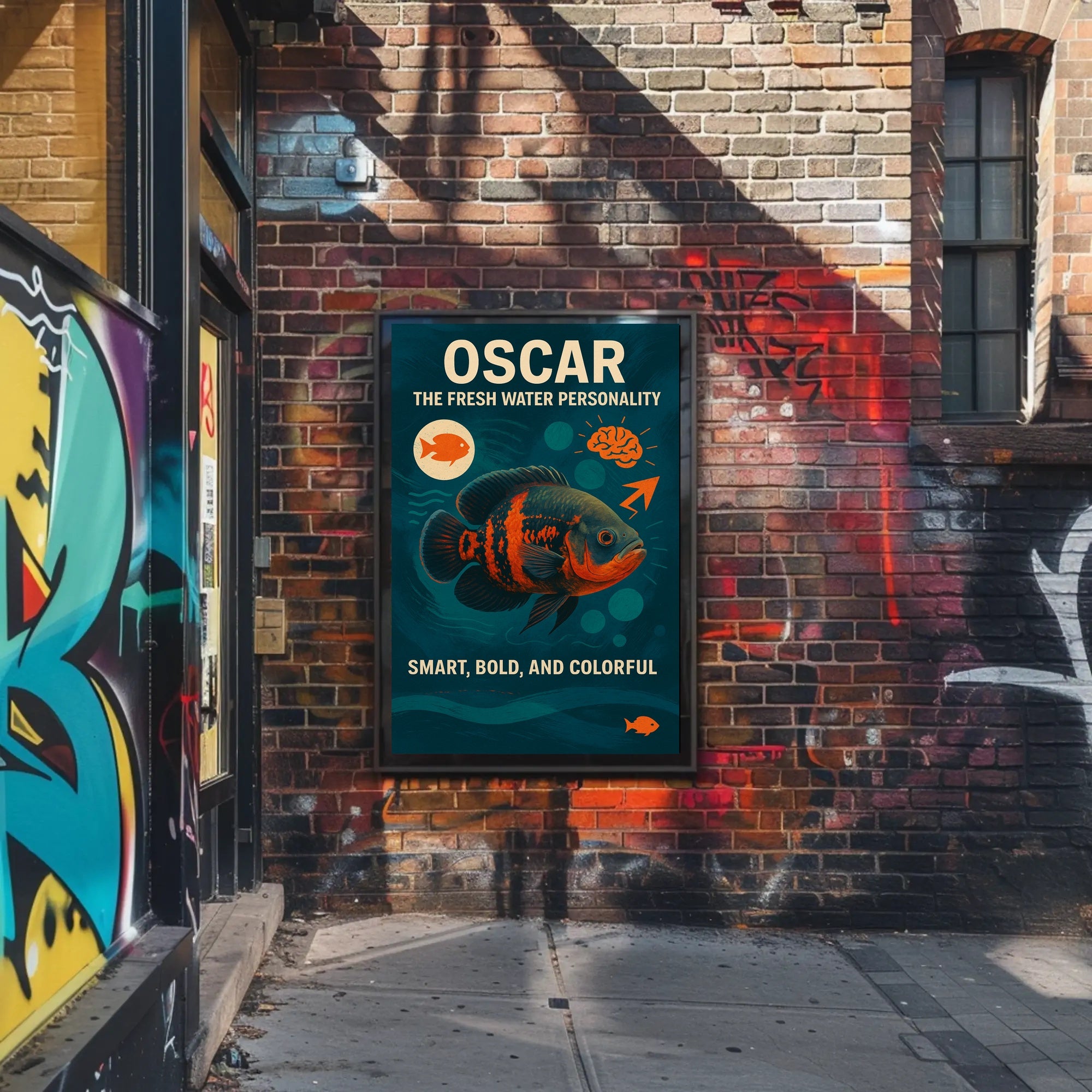 Oscar Fish Abstract Art for Animal Poster