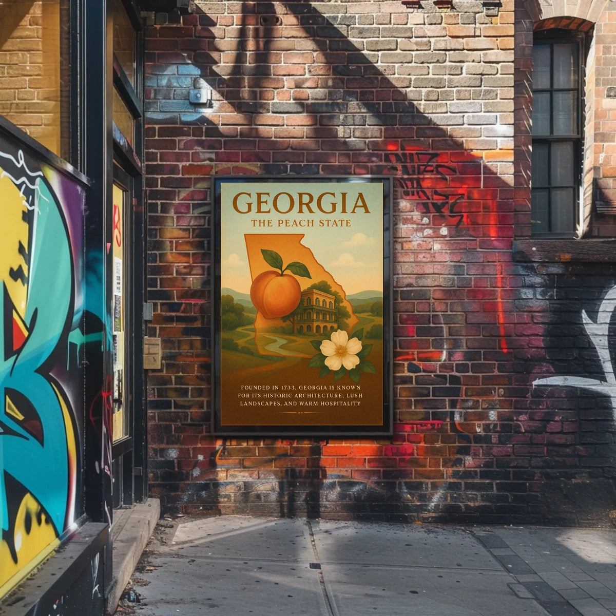Georgia The Peach State Poster