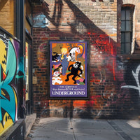 Festive Underground Shopping Poster PosterGoat