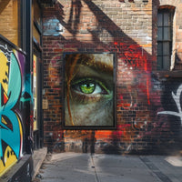 Vivid Green Eye Photorealistic Art Poster Print PosterGoat