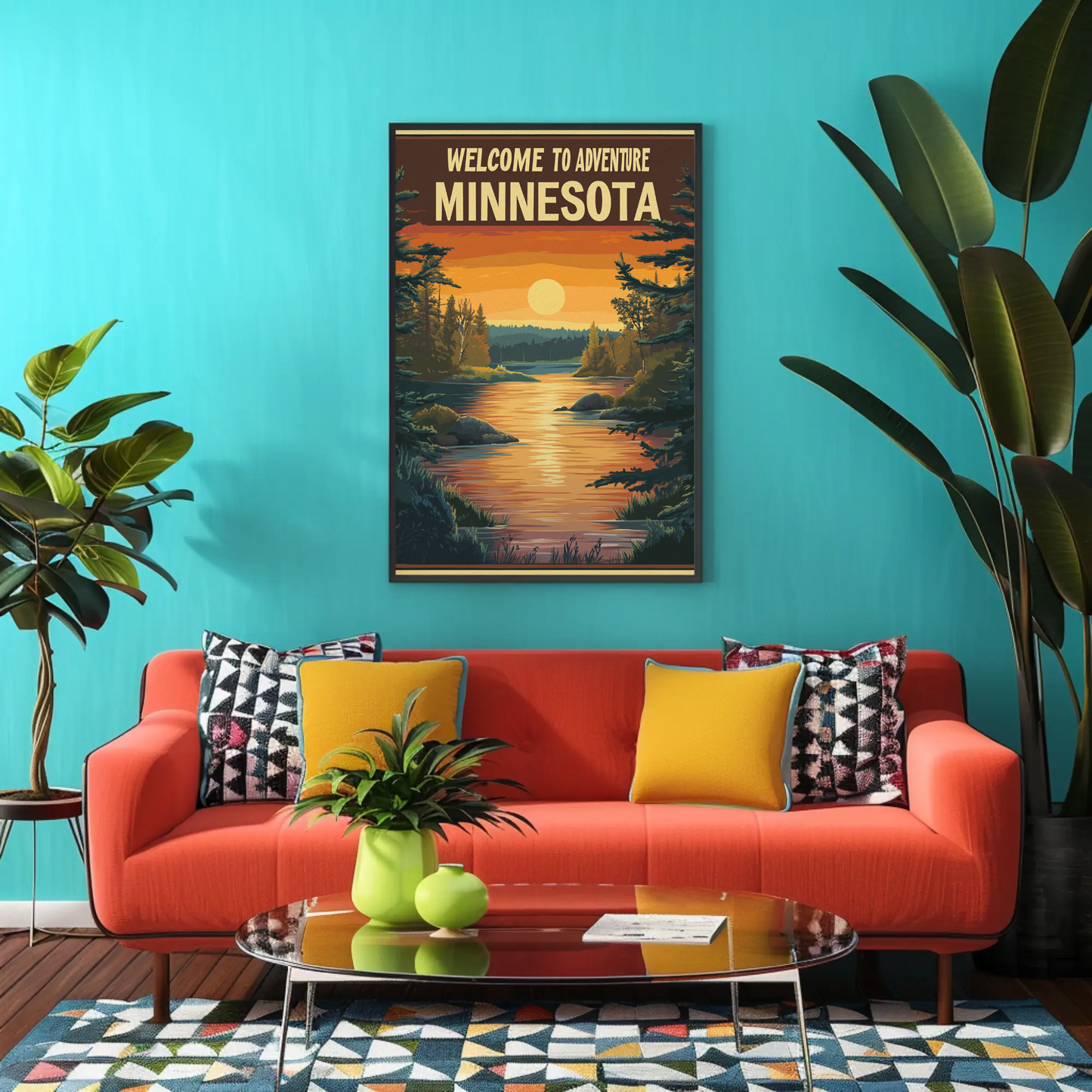 Welcome to Adventure - Minnesota Vintage Travel Poster