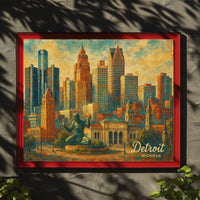 Detroit Skyline Art Poster