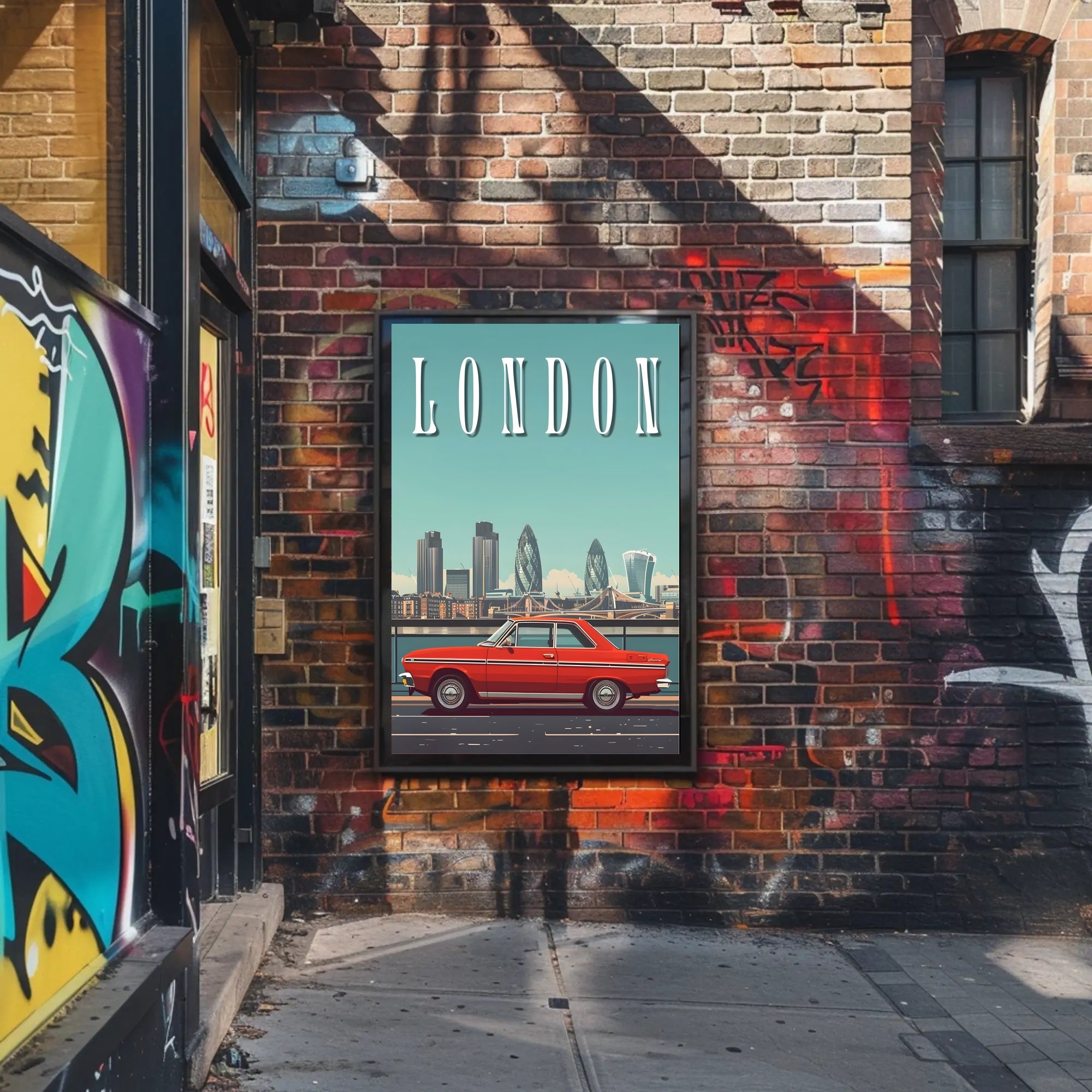 Retro London Journey Poster