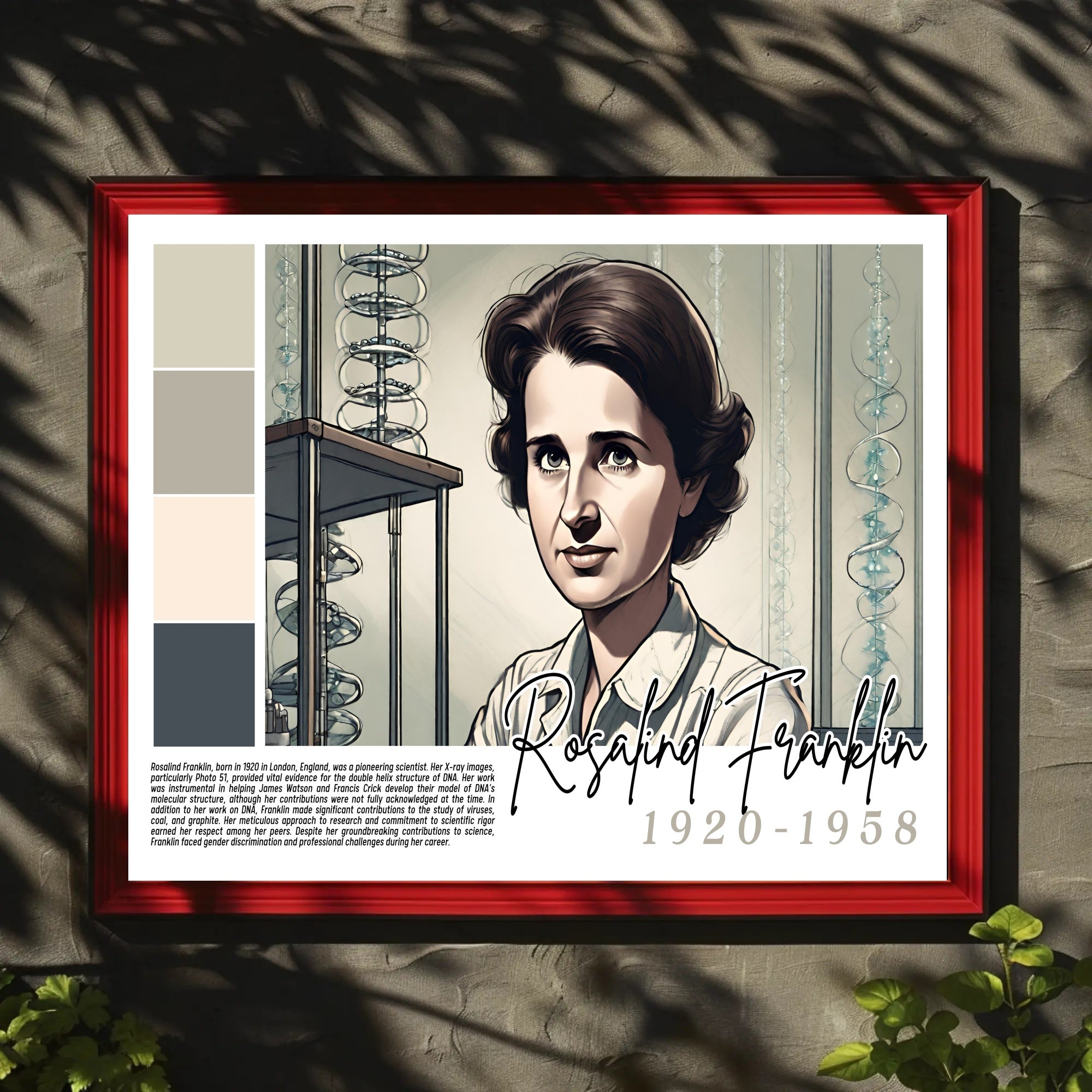 Rosalind Franklin: Pioneer of DNA Research Poster