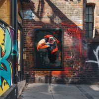 Hornbill Graffiti Art Poster: Vibrant and Dynamic