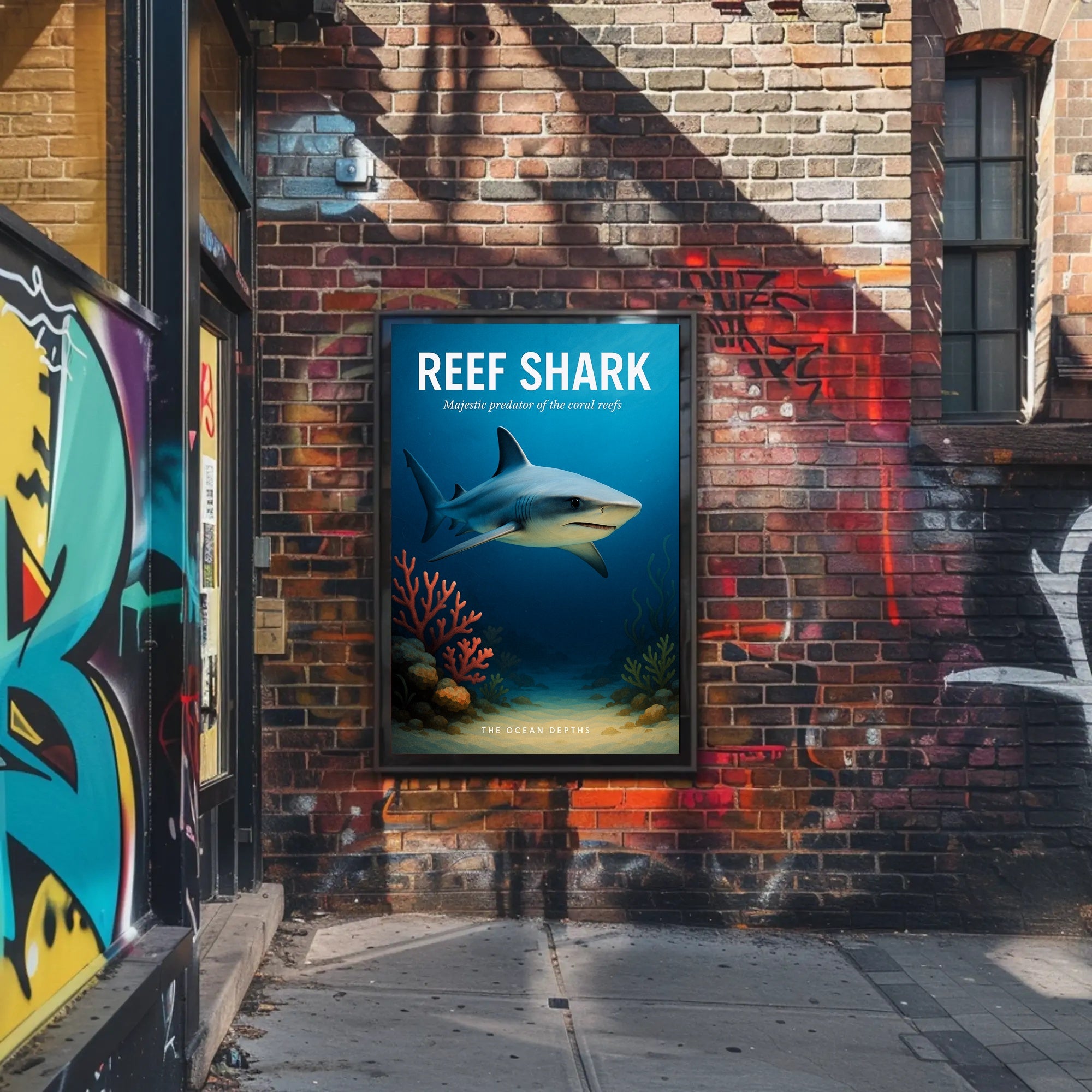 Reef Shark Majestic Predator Poster PosterGoat