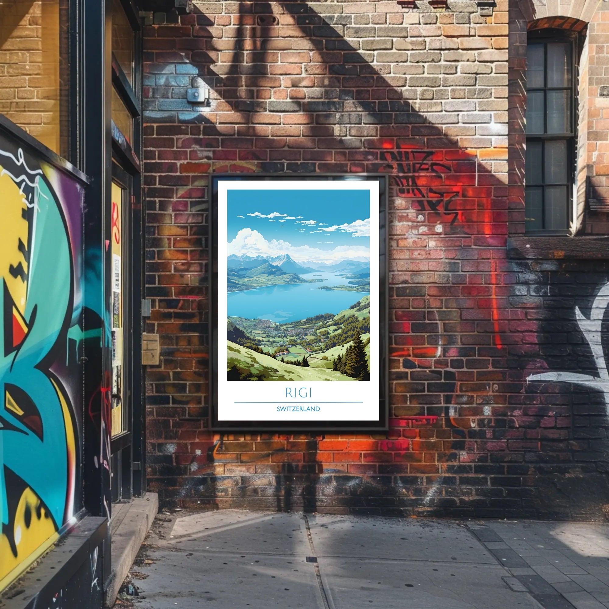 Majestic Swiss Alps Scenic Rigi Travel Poster