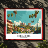 Beverly Hills Glamour Sunlit Streets Urban or Cityscape Poster