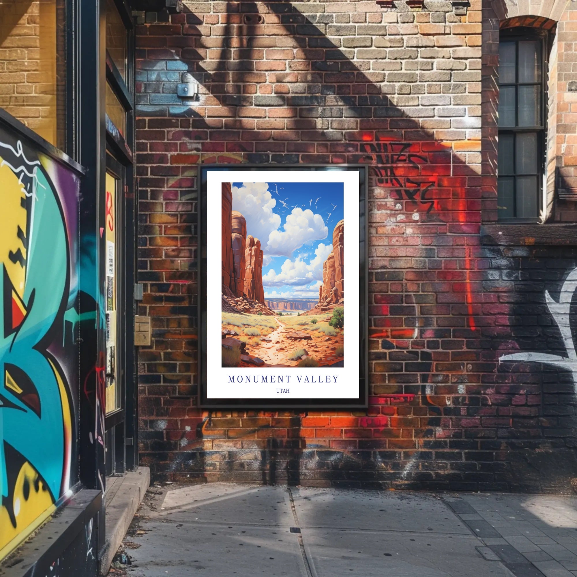 Monument Valley Majestic Landscape Travel Poster PosterGoat