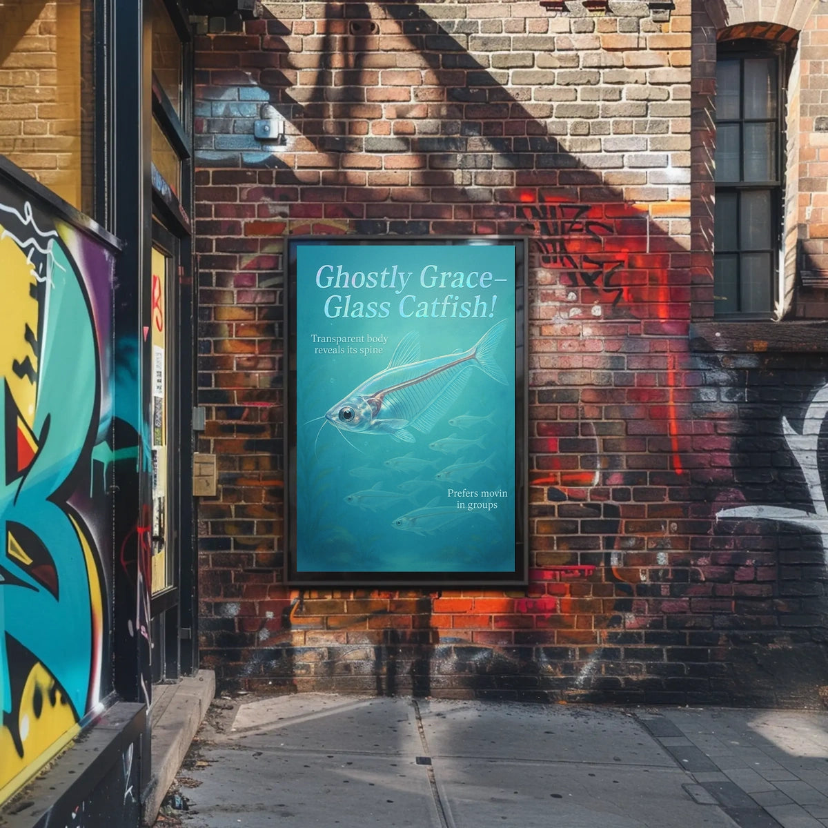 Ghostly Grace Glass Catfish Poster
