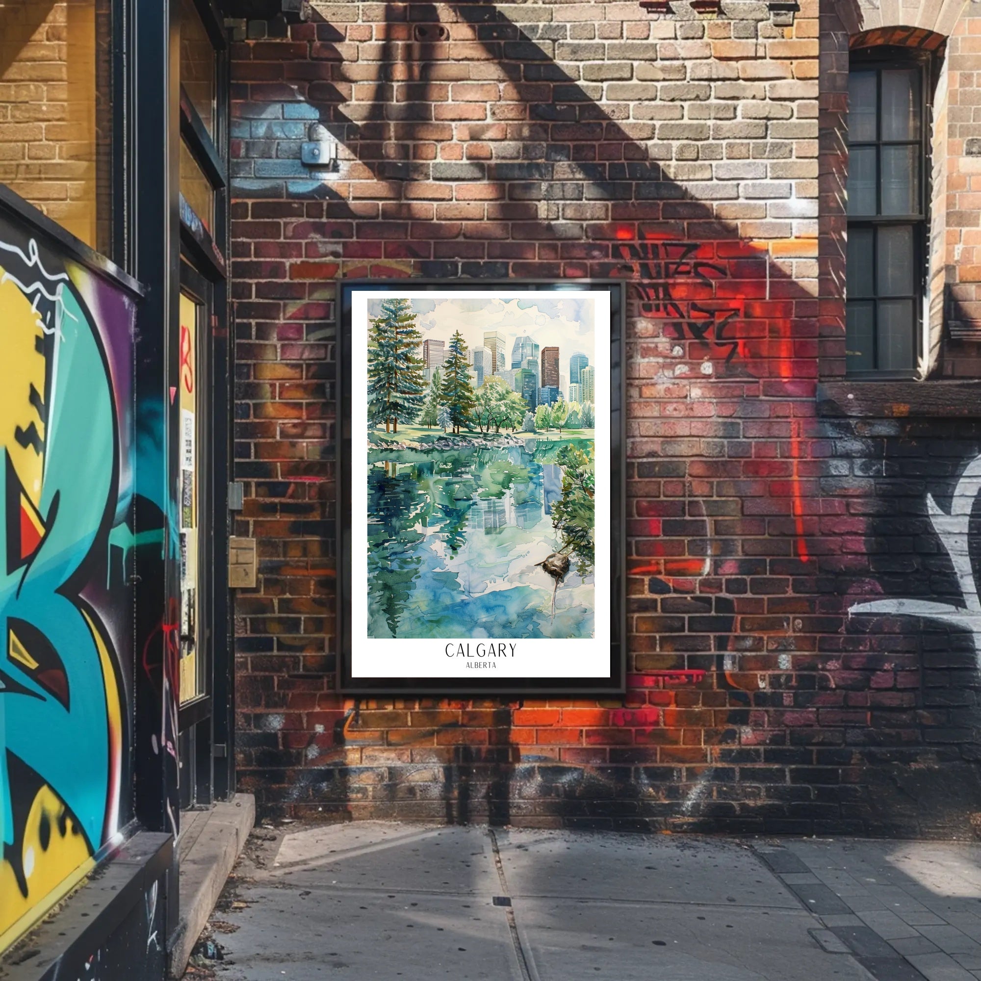 Calgary Reflections Poster PosterGoat