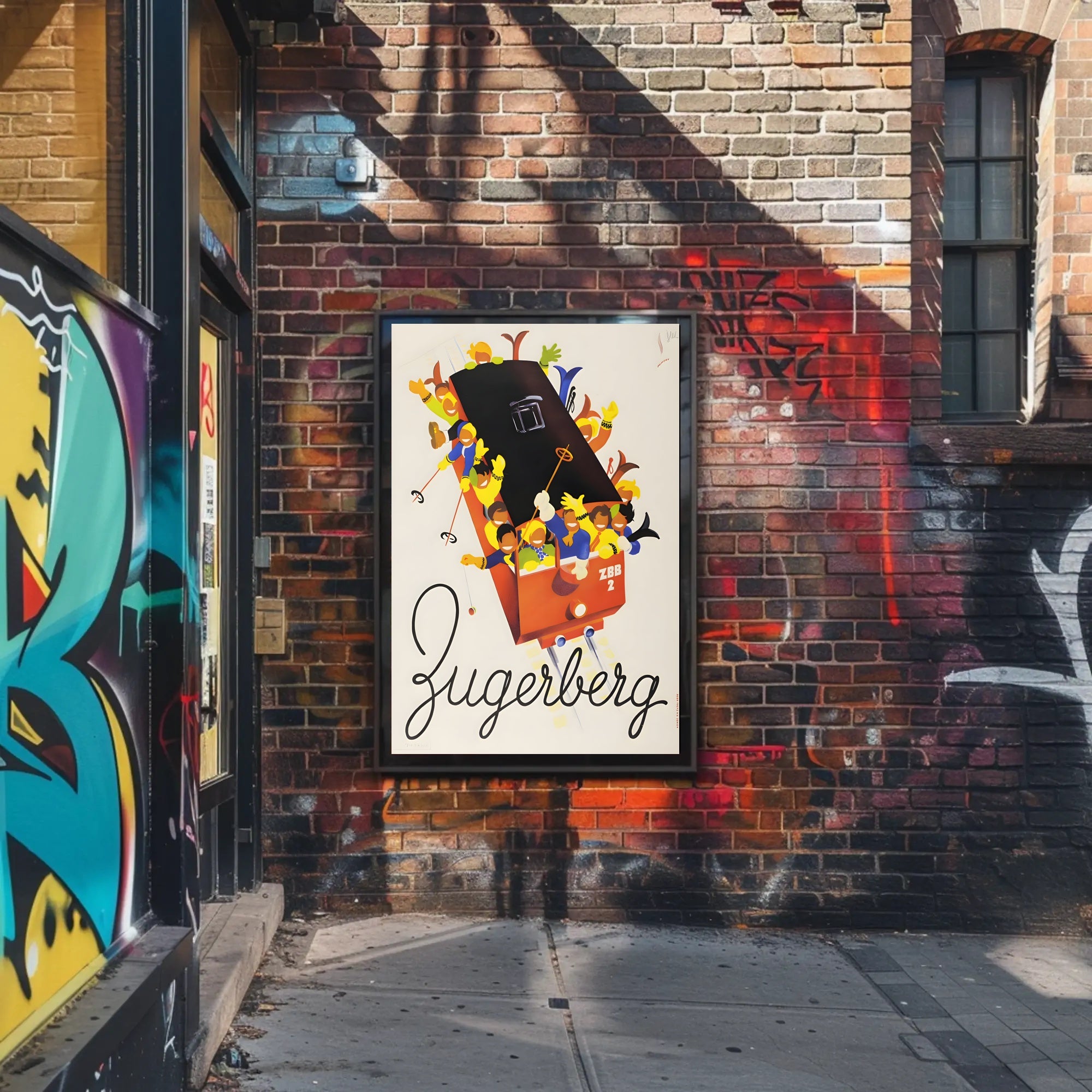 Cable Car Adventure in Switzerland Travel Poster PosterGoat