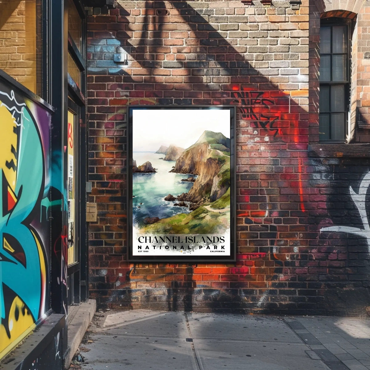 Channel Islands Watercolor Wall Art Poster