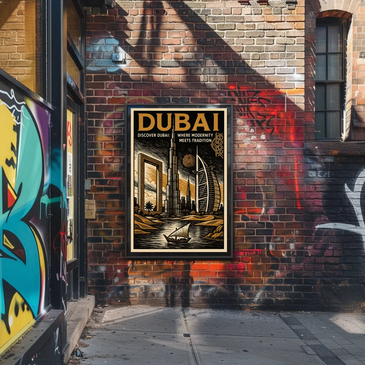 Dubai Poster Modernity Meets Tradition Wall Art For Home