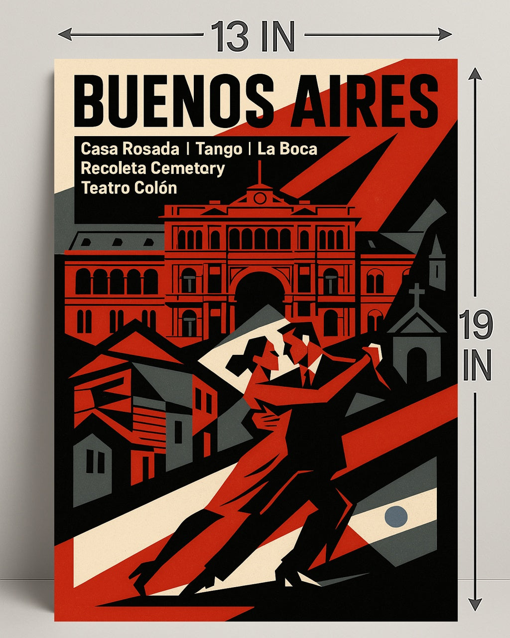 Buenos Aires Highlights Wall Art Print PosterGoat