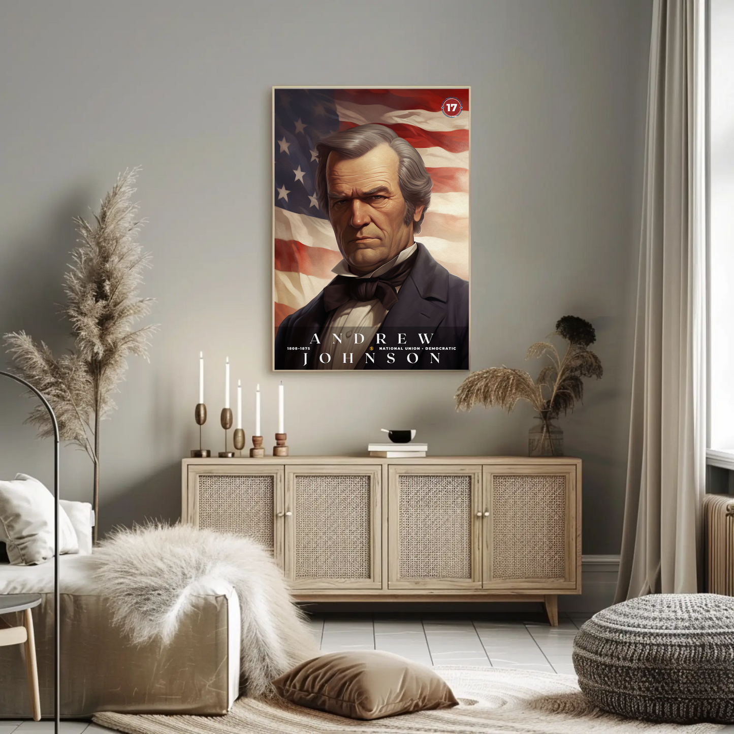 Andrew Johnson 17th President Of The United States Portrait