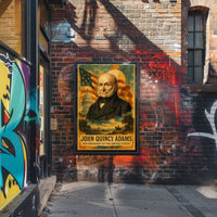 John Quincy Adams 6th President of the United States Layered Digital Collage Poster