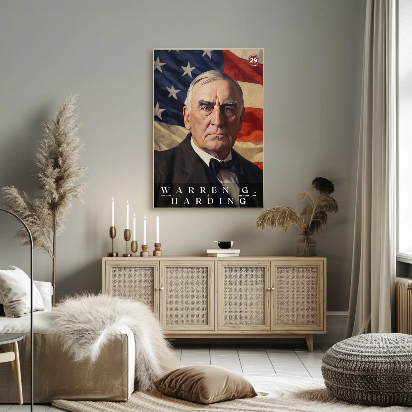 Warren Harding 29th President Of The United States Portrait