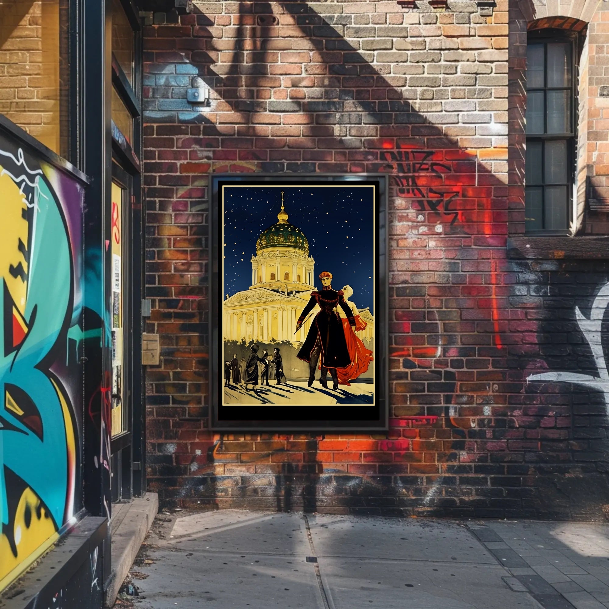 Enigmatic Night at the Grand Dome Poster