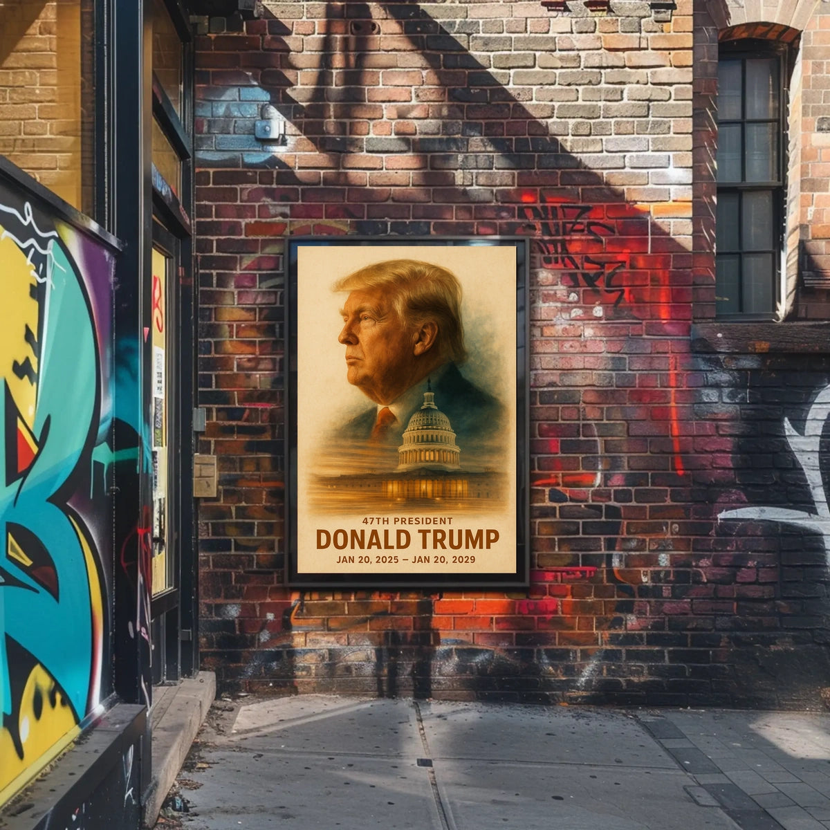 Donald Trump Visionary Leader Reflection Timeless Patriot Digital Art Legacy Poster