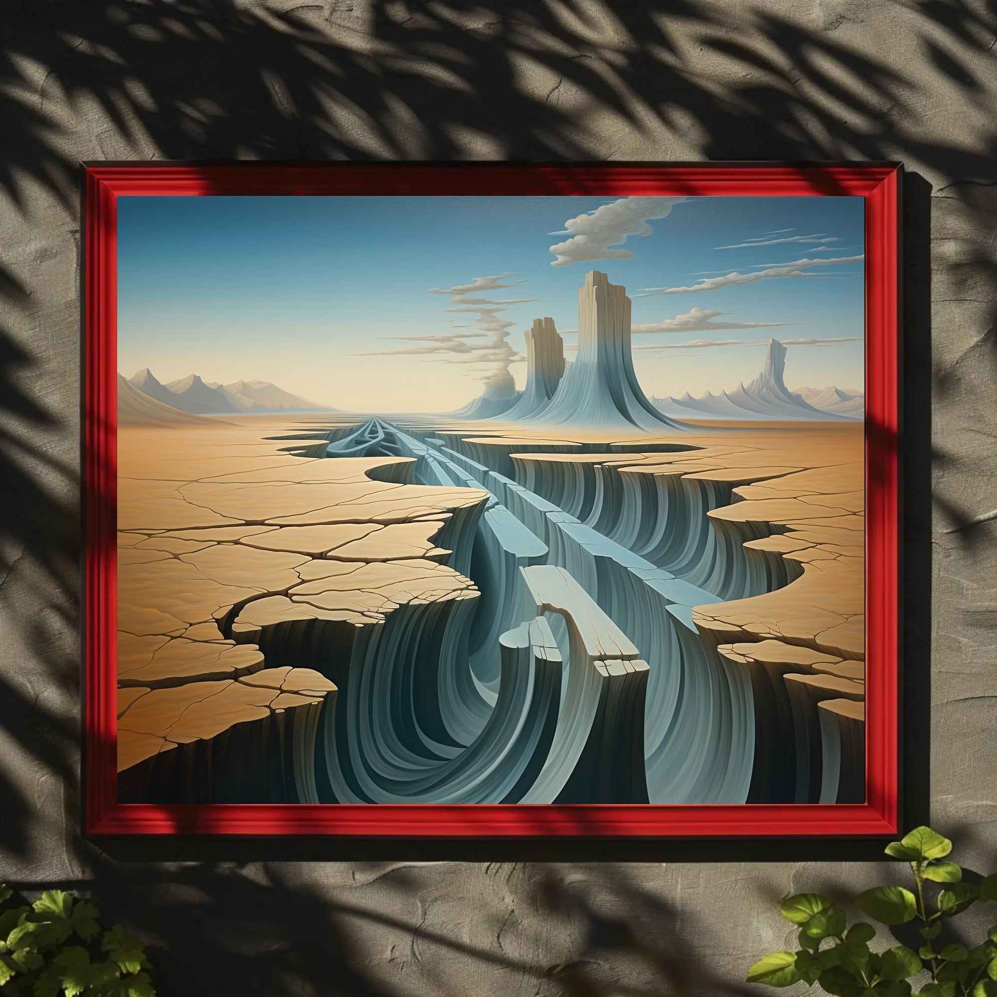 Surreal Desert Canyon Artistic Poster
