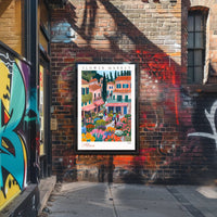 Flower Market in Athens Poster PosterGoat