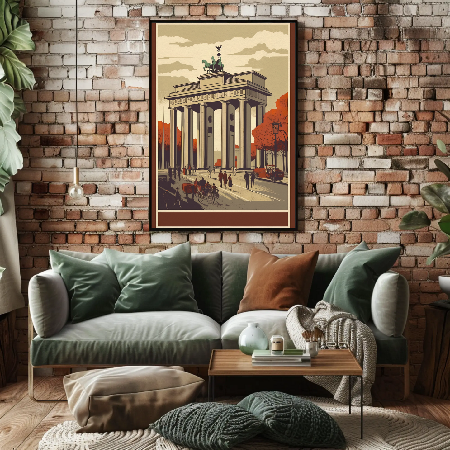 Brandenburg Gate Berlin Autumn Scene Travel Poster