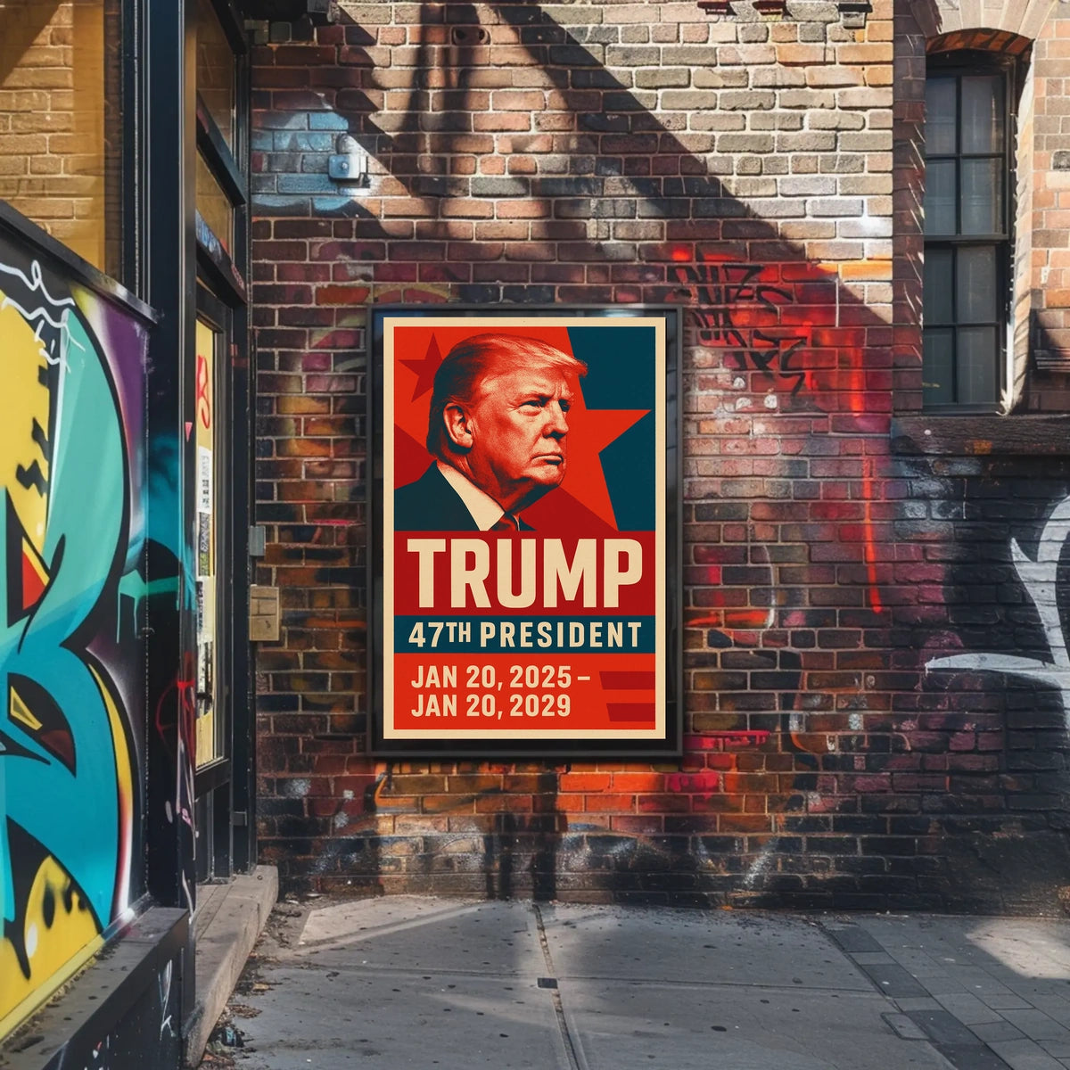 Trump Visionary Legacy Patriotic Pop Art Futurism Poster