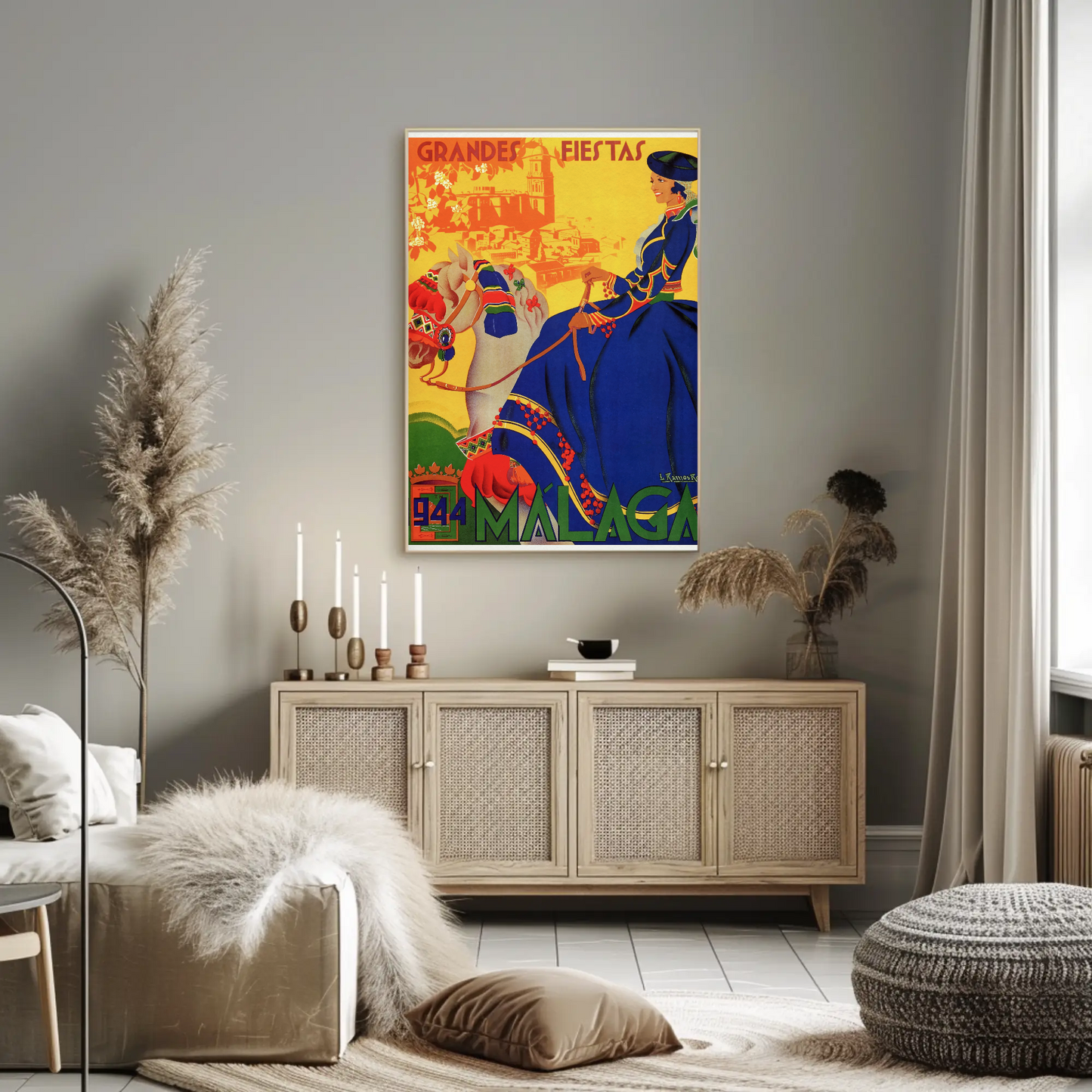 Malaga Festival 1944 Travel Poster