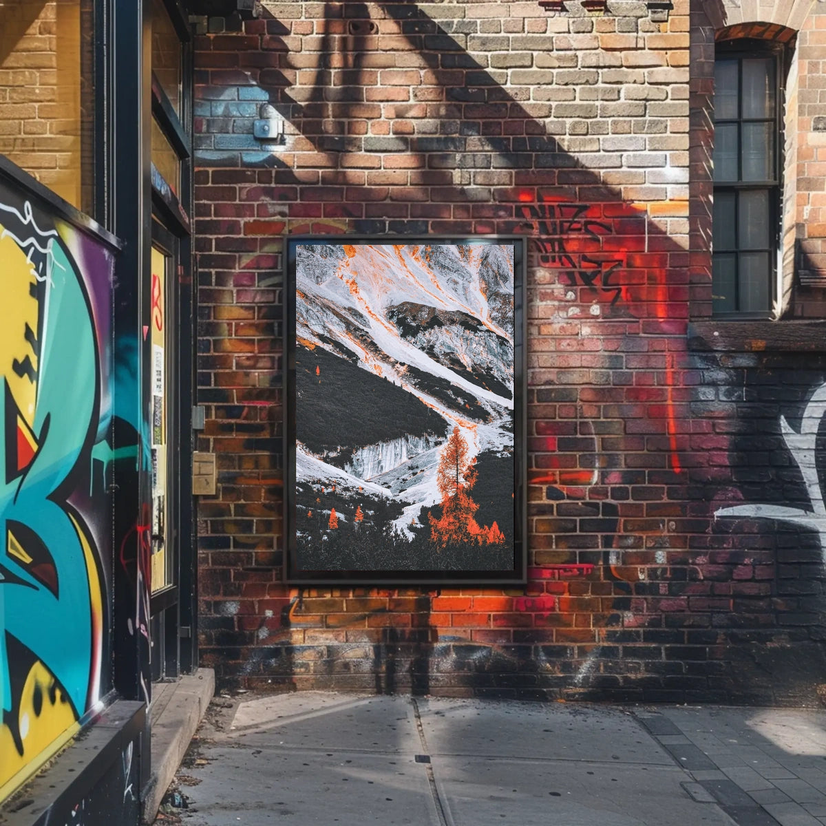 Majestic Surreal Mountain Landscape Art Poster