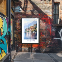 Lake Como Serene Escape Travel Poster PosterGoat