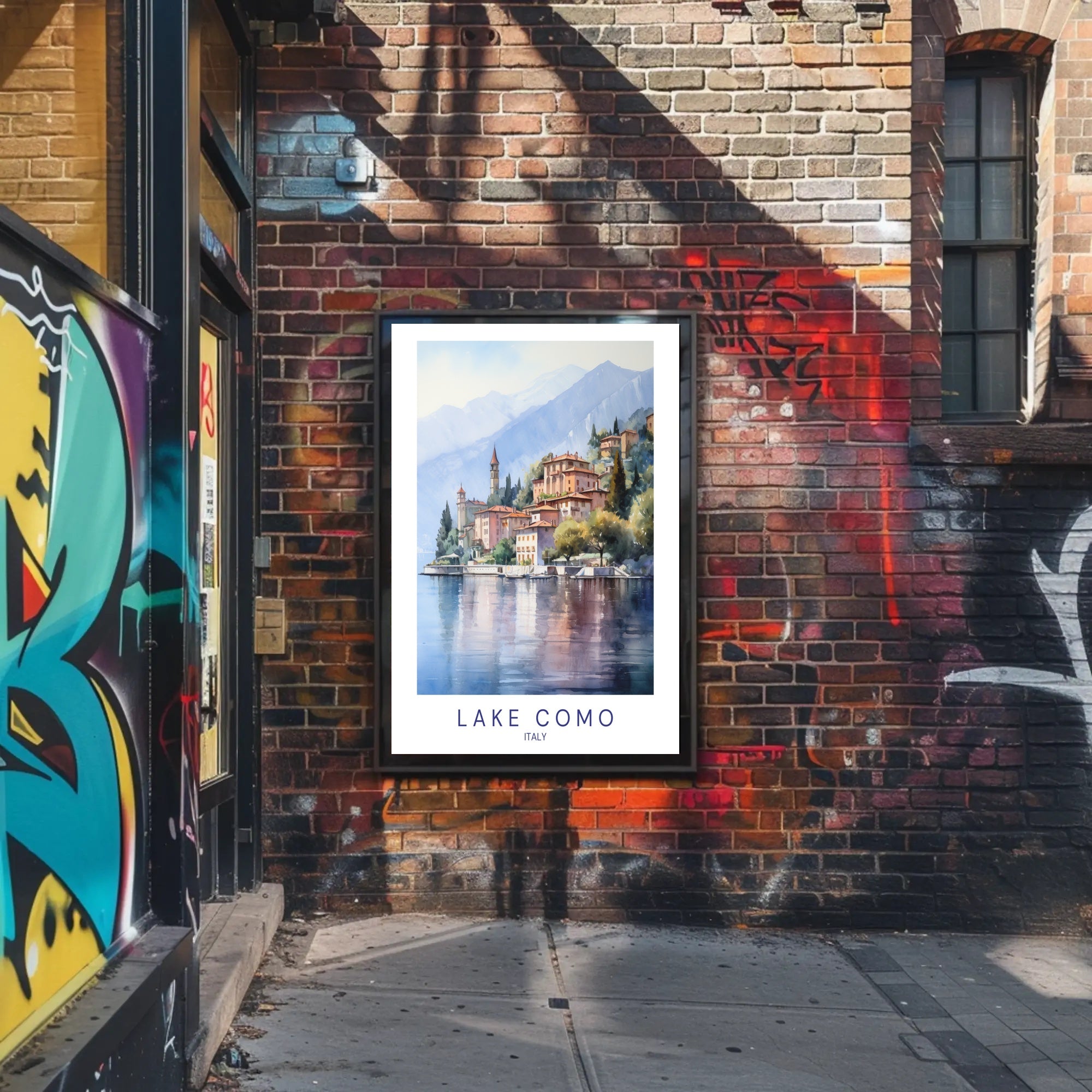 Lake Como Serene Escape Travel Poster PosterGoat