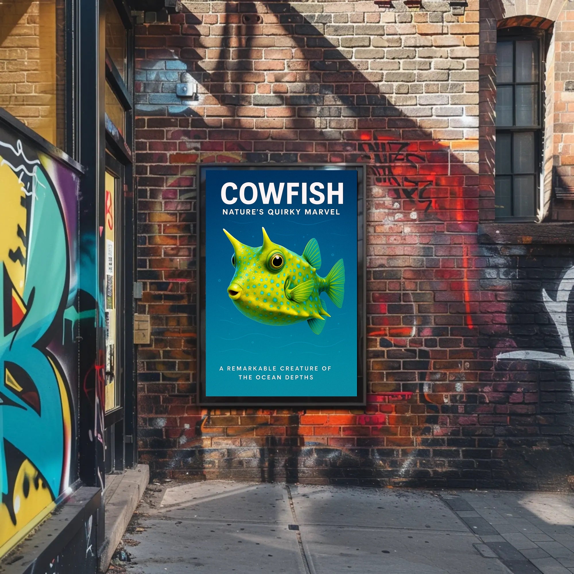 Cowfish Nature’s Quirky Marvel Poster PosterGoat