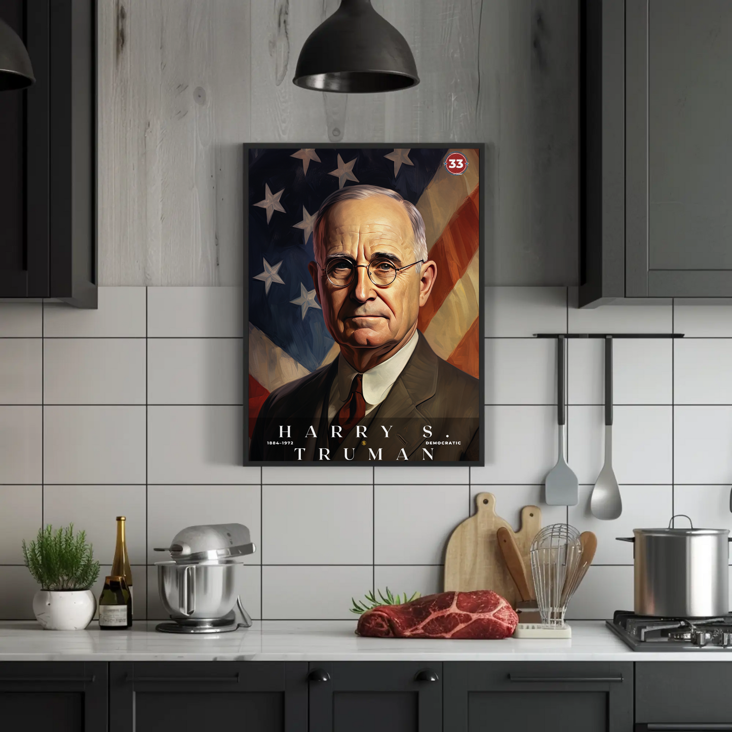 Harry Truman 33rd President Of The United States Portrait